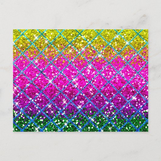 Glitzer Lila Snakeskin Postkarte (Vorderseite)