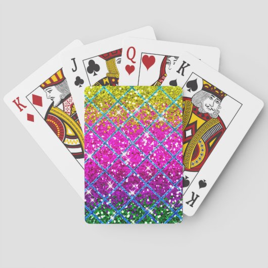 Glitzer Lila Snakeskin Spielkarten (Rückseite)