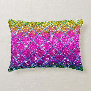 Glitzer Lila Snakeskin Zierkissen