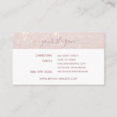 Glitzer Lilac Glam Logo Vorlage Luxus Schönheit Visitenkarte (Rückseite)