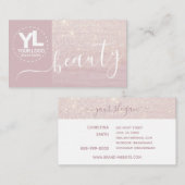 Glitzer Lilac Glam Logo Vorlage Luxus Schönheit Visitenkarte (Vorne/Hinten)