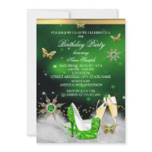 Glitzer Lime Green Butterfly Heelse Gold Champagne