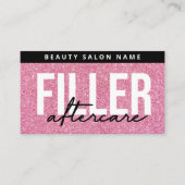 Glitzer Lip Filler Botox Aftercare Instruktion Visitenkarte (Vorderseite)