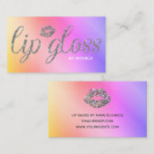 Glitzer Lip Gloss Visitenkarte (Vorne/Hinten)