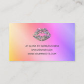 Glitzer Lip Gloss Visitenkarte (Rückseite)