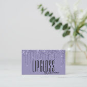 Glitzer Lipgloss Business Cards Visitenkarte (Stehend Vorderseite)