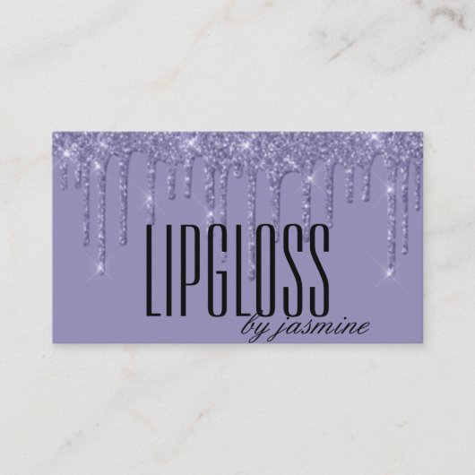 Glitzer Lipgloss Business Cards Visitenkarte (Vorderseite)