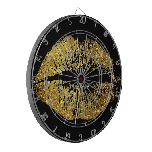 Glitzer Lippen Dartscheibe (Vorderseite Links)