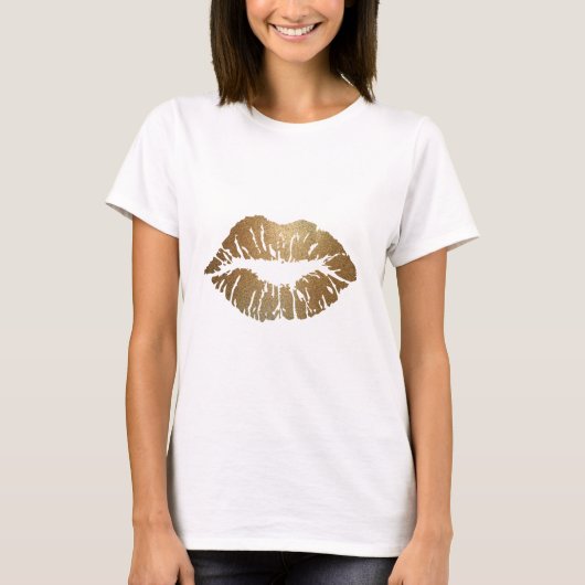 Glitzer Lippen, Luxus-Stil T-Shirt (Vorderseite)