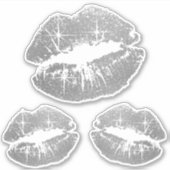 Glitzer Lips - Kiss Cut Aufkleber (Vorderseite)