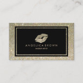 Glitzer Lips Makeup Artist Business Card Visitenkarte (Vorderseite)
