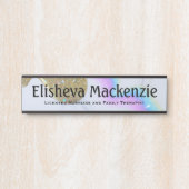 Glitzer LMFT Therapist Office Türschild Plakat (Vorderseite )