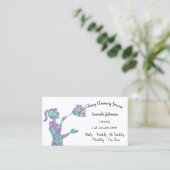 Glitzer-Logo-Maid für Classy-Reinigungsdienste Visitenkarte (Stehend Vorderseite)