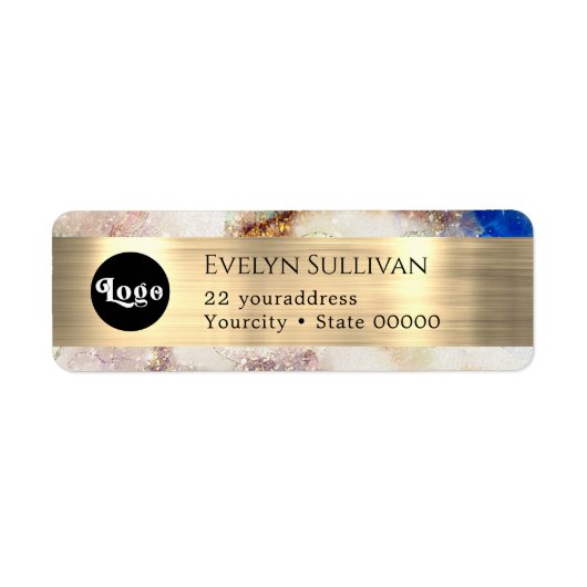 Glitzer-Logo-Rücksendeadresse (Vorne)