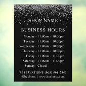 Glitzer | Logos und Geschäftszeiten | Decal Sign Fensteraufkleber (Blatt 3)