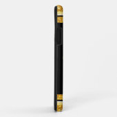 Glitzer Look Imitate Gold Black French Lilie Case-Mate iPhone Hülle (Hinten/Rechts)