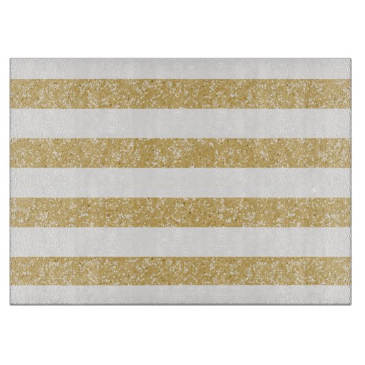 Glitzer Look Stripes Cutting Board Schneidebrett (Vorderseite)