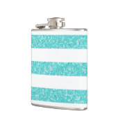 Glitzer-Look Stripes-Flasche Flachmann (Links)