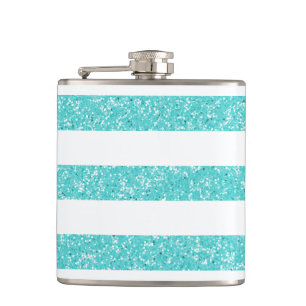 Glitzer-Look Stripes-Flasche Flachmann