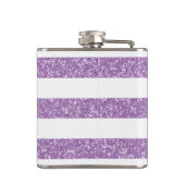 Glitzer-Look Stripes-Flasche Flachmann (Rückseite)