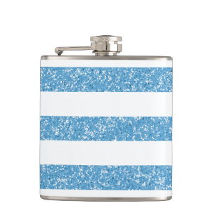 Glitzer-Look Stripes-Flasche Flachmann