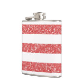 Glitzer-Look Stripes-Flasche Flachmann (Links)