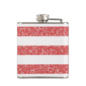 Glitzer-Look Stripes-Flasche Flachmann (Rückseite)