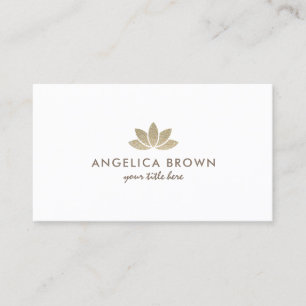 Glitzer-Lotos-Blumen-Geschäfts-Karte Visitenkarte