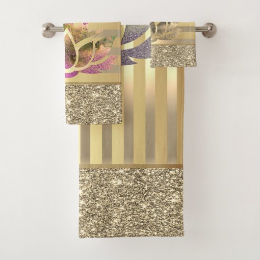 Glitzer Lotus Badhandtuch Set (Insitu)