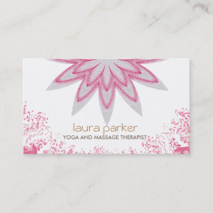 Glitzer Lotus Blume Logo Yoga Gesundheit Visitenkarte