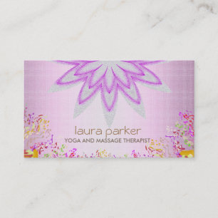 Glitzer Lotus Blume Logo Yoga Gesundheit Visitenkarte