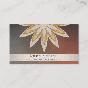 Glitzer Lotus Blume Logo Yoga Gesundheit Visitenkarte