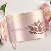 Glitzer Lotus, Confetti, Rose Gold Rabattkarte