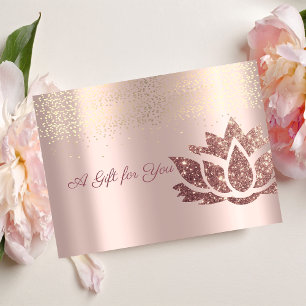 Glitzer Lotus, Confetti, Rose Gold Rabattkarte