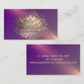 Glitzer Lotus Violet Visitenkarte (Vorne/Hinten)
