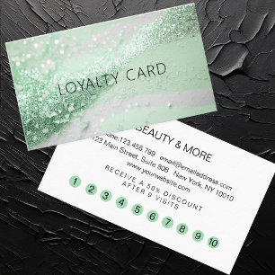 Glitzer Loyalty 10 Nails Lashes Visitenkarte