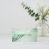 Glitzer Loyalty 10 Nails Lashes Visitenkarte (Stehend Vorderseite)