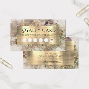 Glitzer Loyalty Card für Wasserfarbe und Fohlen