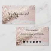 Glitzer Loyalty Karte 5 Nails Lashes (Vorne/Hinten)