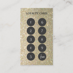 Glitzer Loyalty Punch Business Card Treuekarte