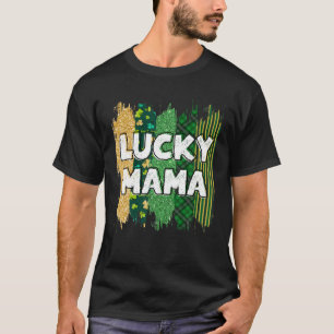 Glitzer Lucky Mama, Mommy Saint Patrick's Day, Iri T-Shirt