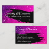 Glitzer Luxus Pink Luminous Visitenkarte (Vorne/Hinten)