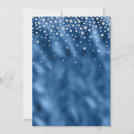 Glitzer-Mädchen Einladung (Rückseite)