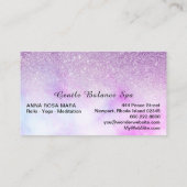 *~* Glitzer-magentaroter rosa weißer holistischer Visitenkarte (Rückseite)