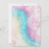 Glitzer Magical Unicorn Geburtstag Einladung (Rückseite)