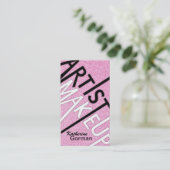 Glitzer-Make-upkünstler-Geschäfts-Karten Visitenkarte (Stehend Vorderseite)