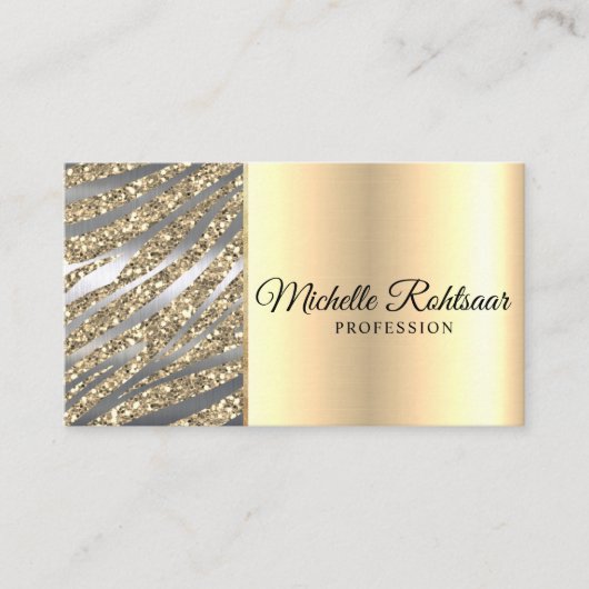 Glitzer Makeup Artist Friseur Salon Visitenkarte (Vorderseite)