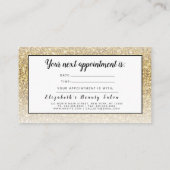 Glitzer Makeup Artist Friseur Stellenkarte Visitenkarte (Rückseite)