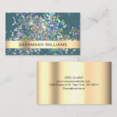 Glitzer Makeup Artist Sparkle Glam Beauty Visitenkarte (Vorne/Hinten)