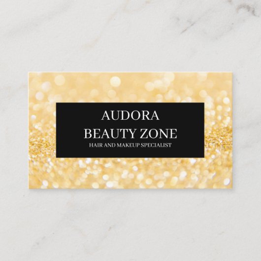 Glitzer Makeup Artist Visitenkarte (Vorderseite)